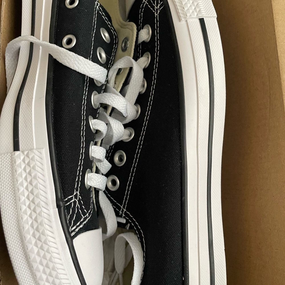 Black and White Canvas Sneakers